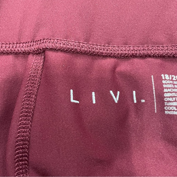 Lane Bryant LIVI Power Color Block Capri Signature S Leggings Zinfandel Sz 18/20 - Picture 4 of 15